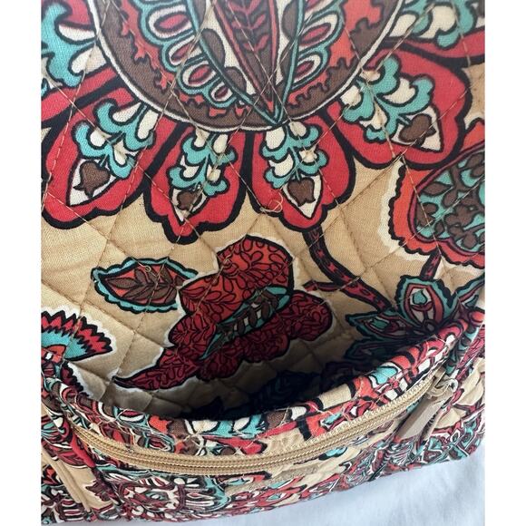 Vera Bradley Crossbody Bag with Floral Design - Red, Green, Tan - Picture 10 of 13